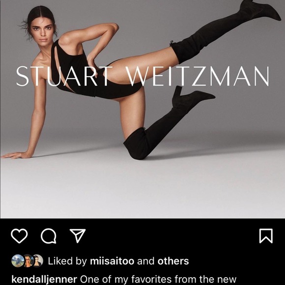 Stuart Weizmann Black Suede Knee length boots